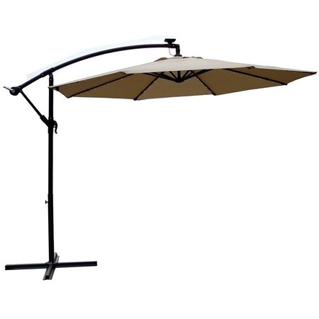 SEASONAL TRENDS Umbrella Offst Solar Tpe 10Ft UMSCS10BKOBD-04